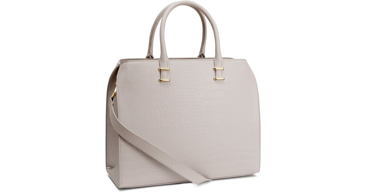 Lyst H M Handbag In Gray