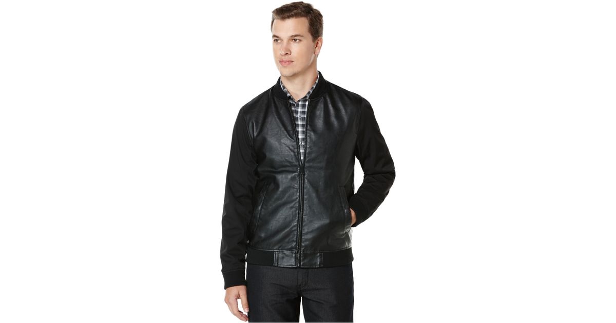Perry Ellis Portfolio Leather Jacket Perry Ellis Faux Leather Jacket