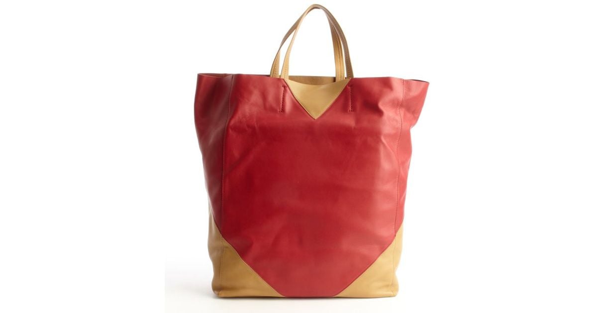 celine camel leather handbag