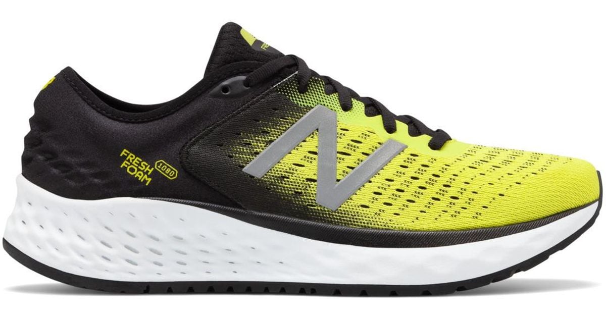 New Balance Rubber 1080 V9 Running Shoes in Yellow / Black (Black) for ...