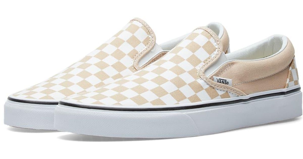 Vans Classic Slip On Checkerboard in Pink - Lyst