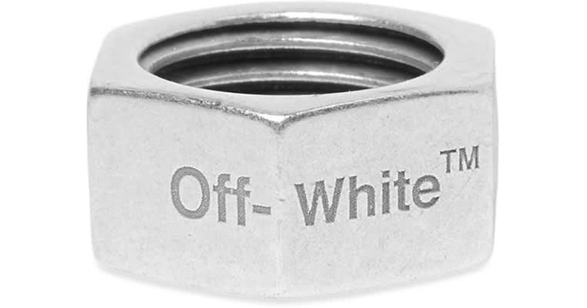 OffWhite c/o Virgil Abloh Hex Nut Ring in Silver (Metallic) for Men Lyst