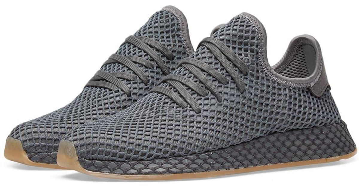 lyst adidas deerupt runner in grigio per gli uomini. lyst adidas deerupt runner in grigio per gli uomini.