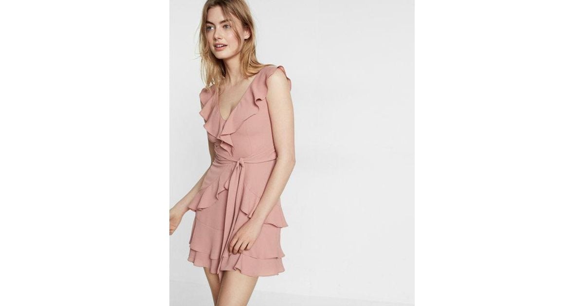 Pink Ruffle Front Dresses