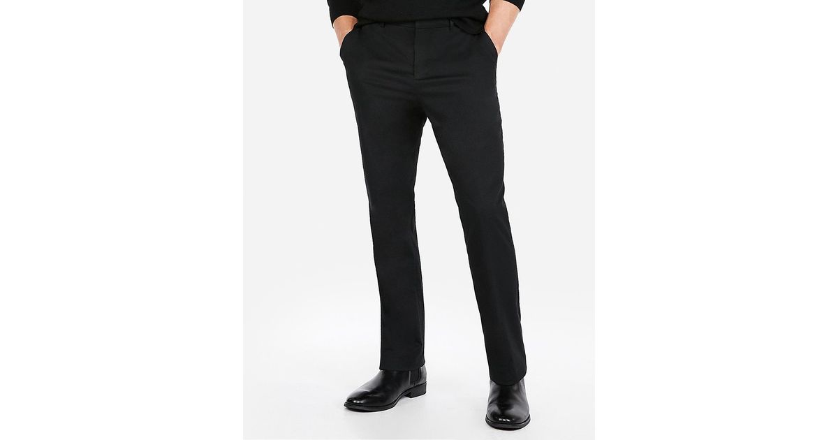 Express Men's Relaxed Solid Performance Stretch+ Dress Pants Black W28