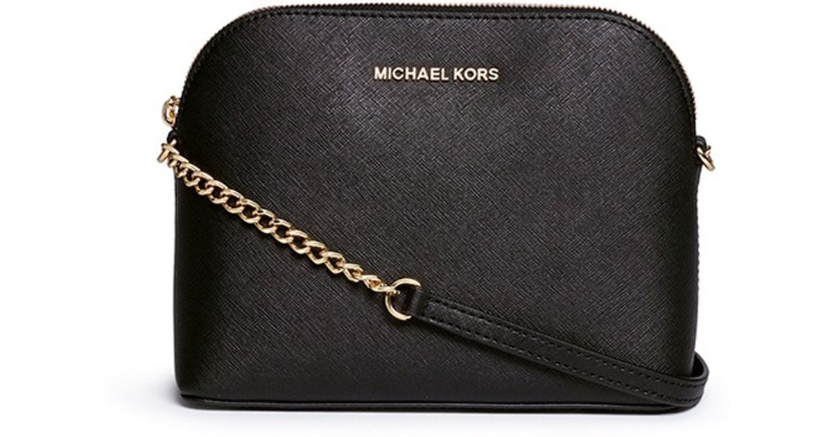 Michael Kors Cindy Large Saffiano Leather Crossbody Bag In Black Michael Kors Cindy Large Saffiano Leather Crossbody Bag In Black Lyst