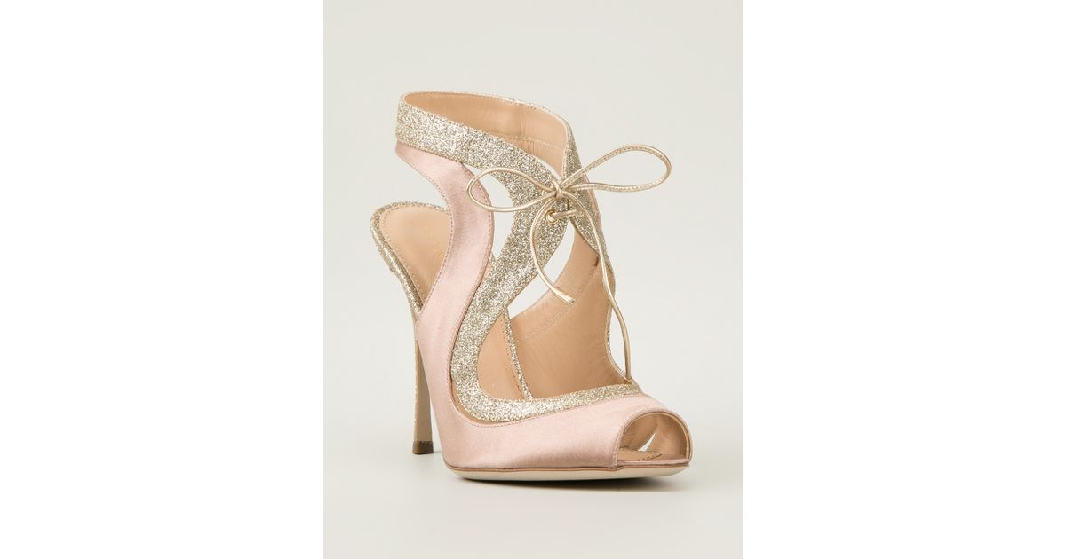 sergio rossi sequin slingback sandals