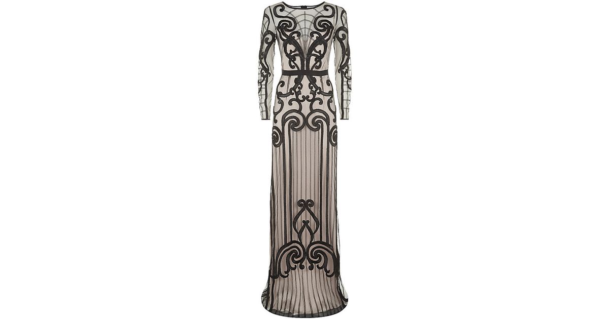 Temperley london Long Catroux Dress in Black | Lyst