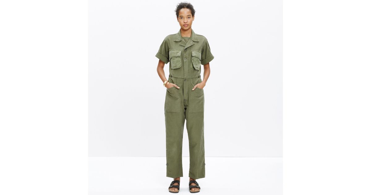 madewell green jumpsuit