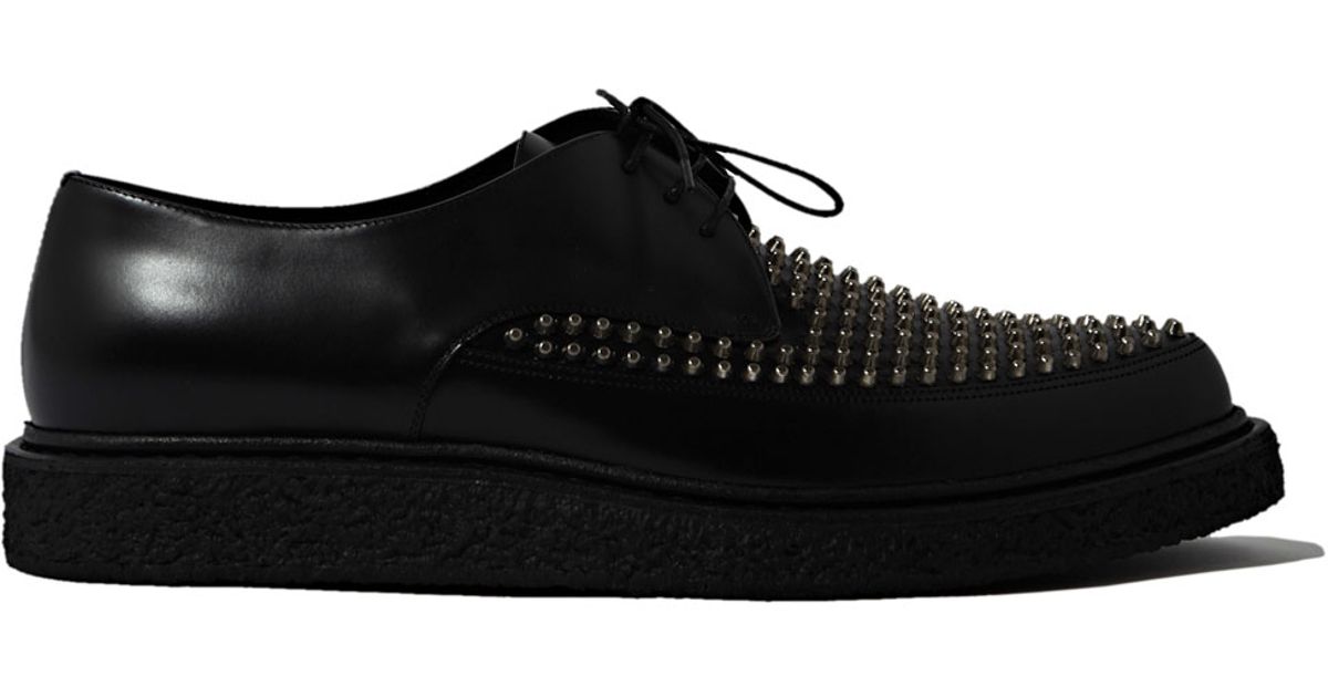 Lyst Saint Laurent Mens Studded Creeper Shoes in Black for Men