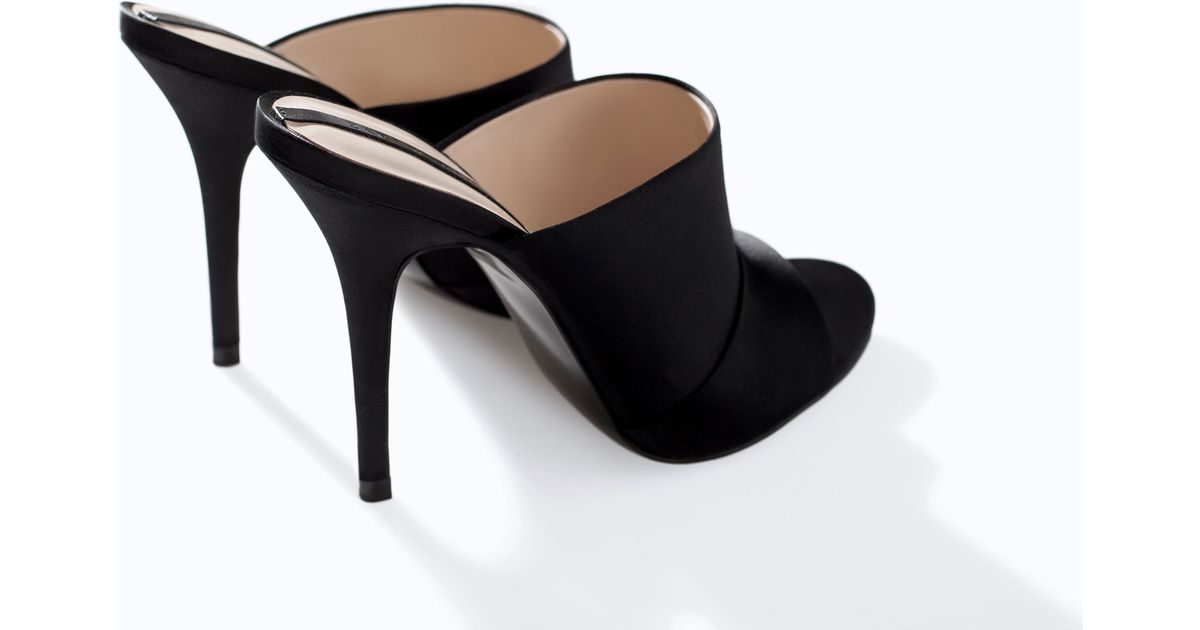 zara black sling backs