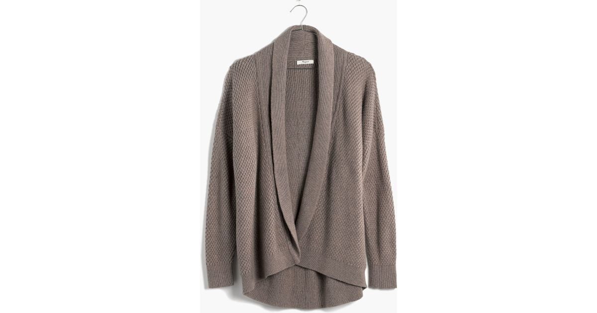 Madewell Cocoon Cardigan Sweater in Natural | Lyst