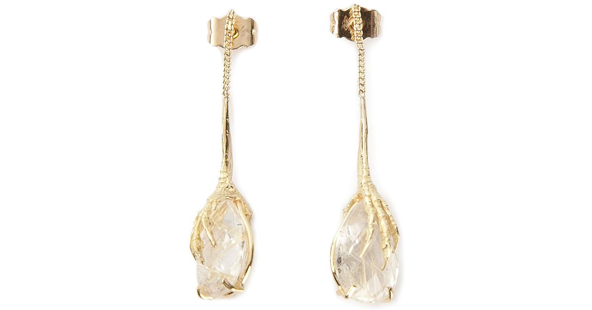 Lyst Wouters Hendrix Crow S Claws Rutilated Quartz Earrings In Lyst Wouters Hendrix Crow S Claws Rutilated Quartz Earrings In Metallic