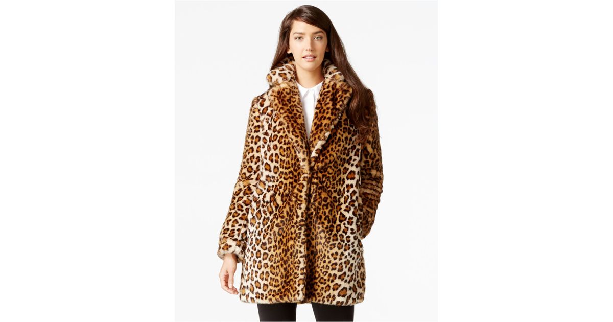 Leopard Print Fur Coat With Hood Tradingbasis