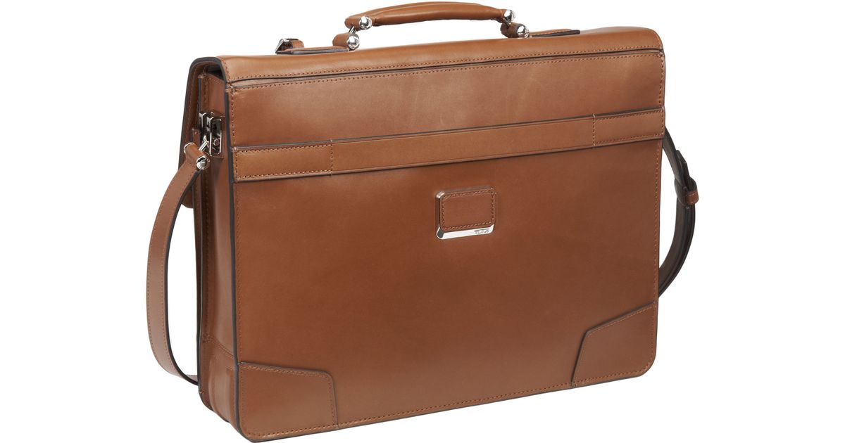 mens leather slim briefcase