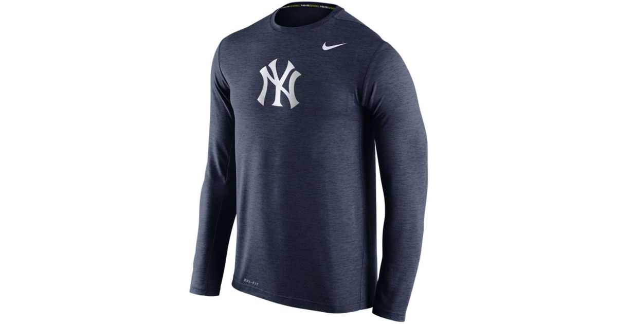 Lyst - Nike Men's Long-sleeve New York Yankees Dri-fit Touch T-shirt in ...