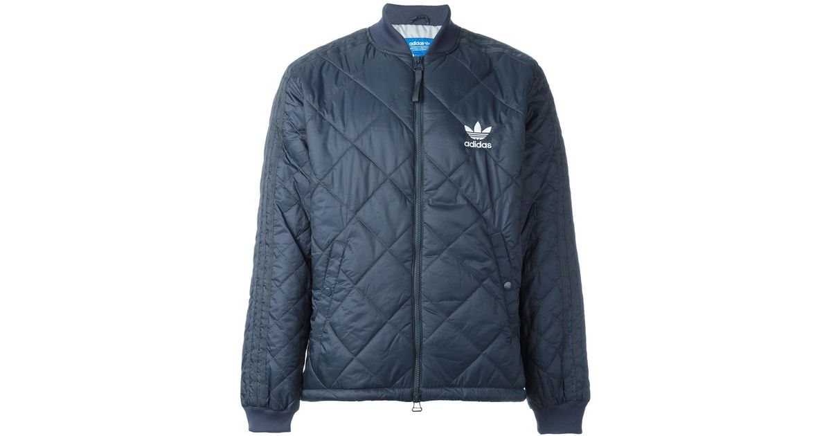 Lyst - Adidas Originals 'quilted Superstar' Bomber Jacket in Blue for Men