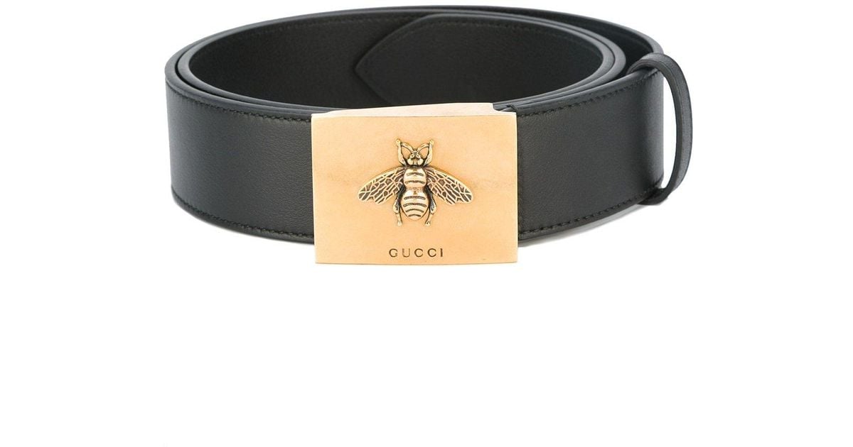 Lyst - Gucci Bee Buckle Belt in Black for Men