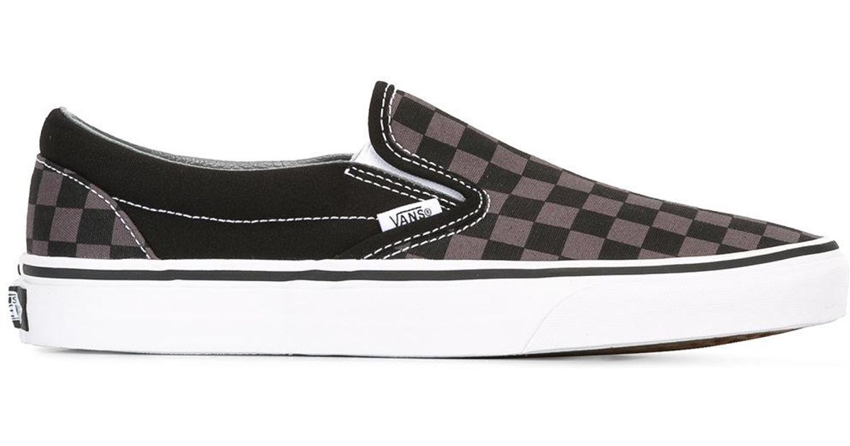 Lyst - Vans Checked Slippers in Gray for Men