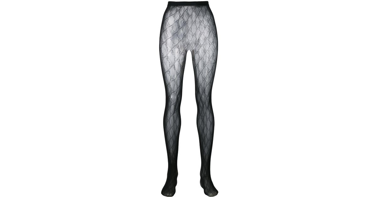 Lyst - Gucci - Gg Logo Tights - Women - Polyester - S in Black