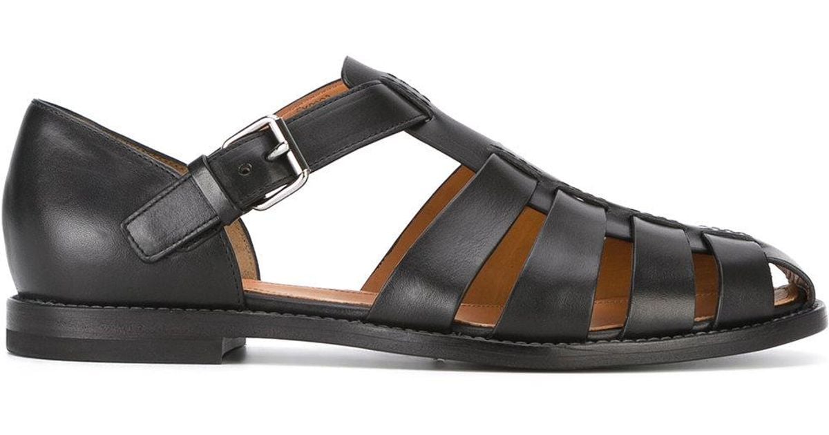 mono leather fisherman sandals