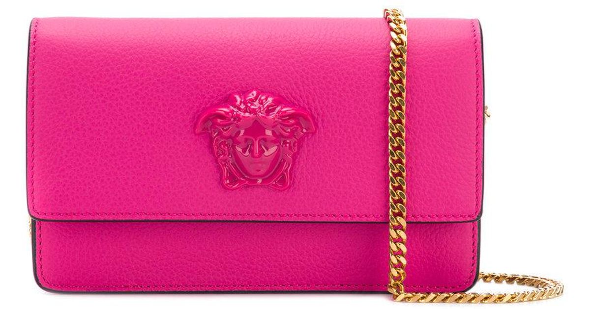 Lyst Versace Medusa Crossbody Bag In Pink