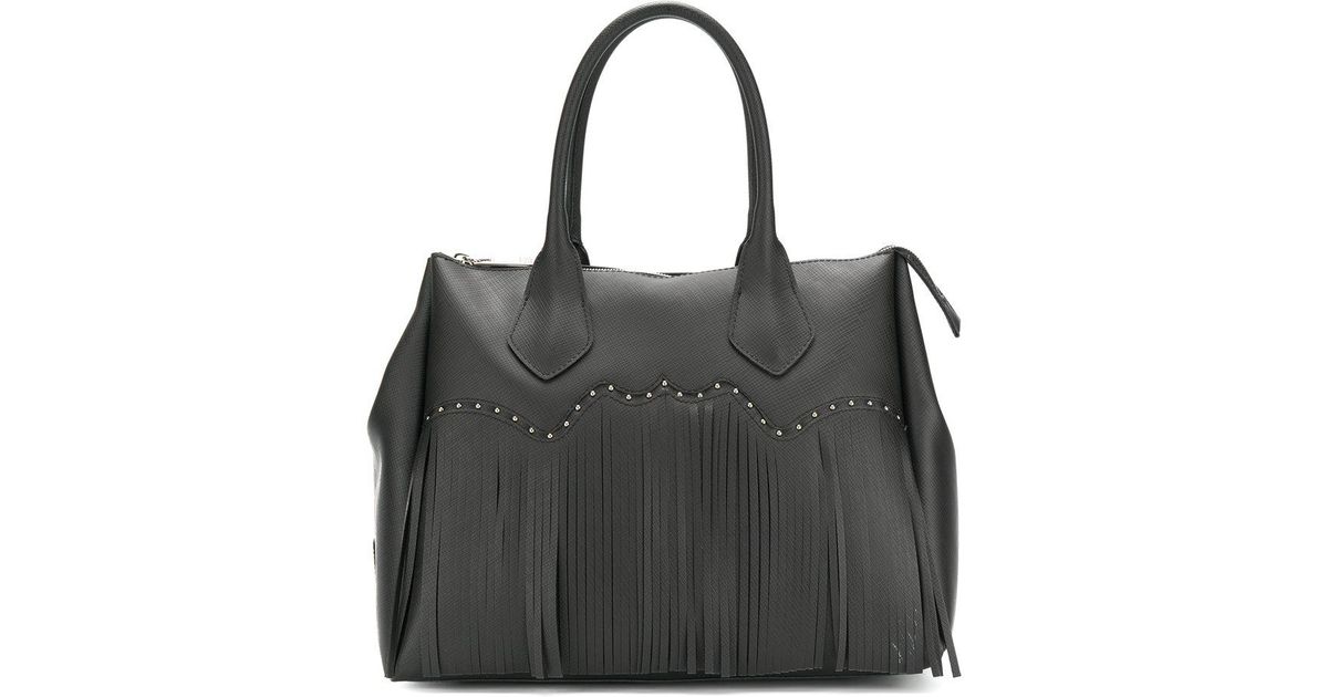 Lyst Gum Fringe Tote Bag In Black