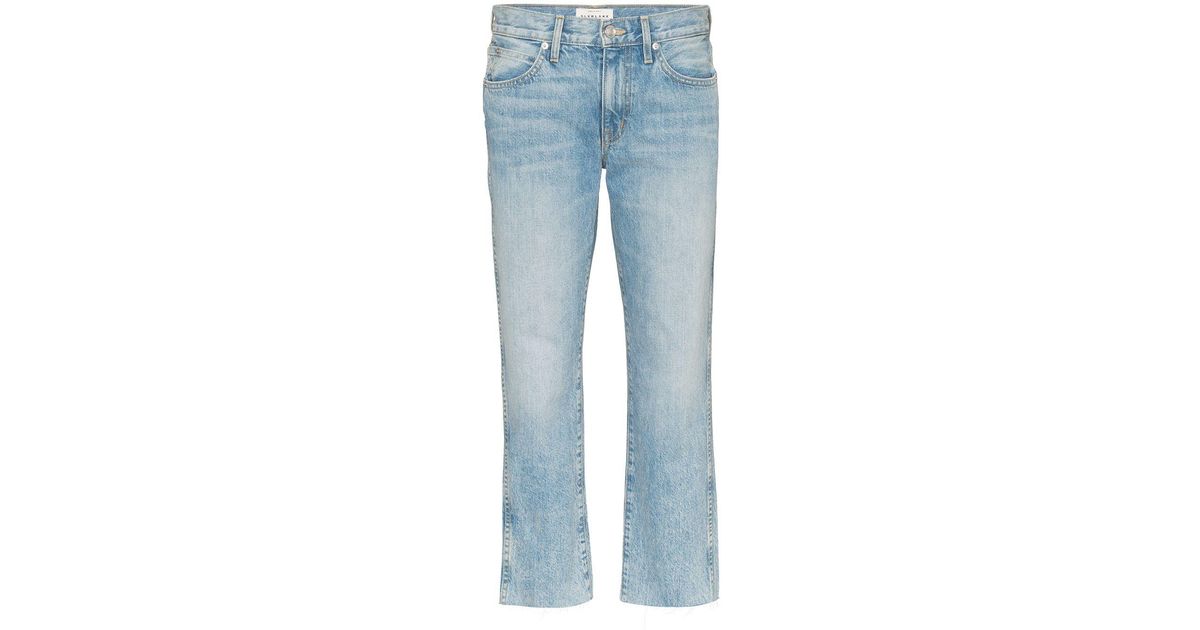 SLVRLAKE Denim Harper Cropped Straight-leg Jeans in Blue - Lyst