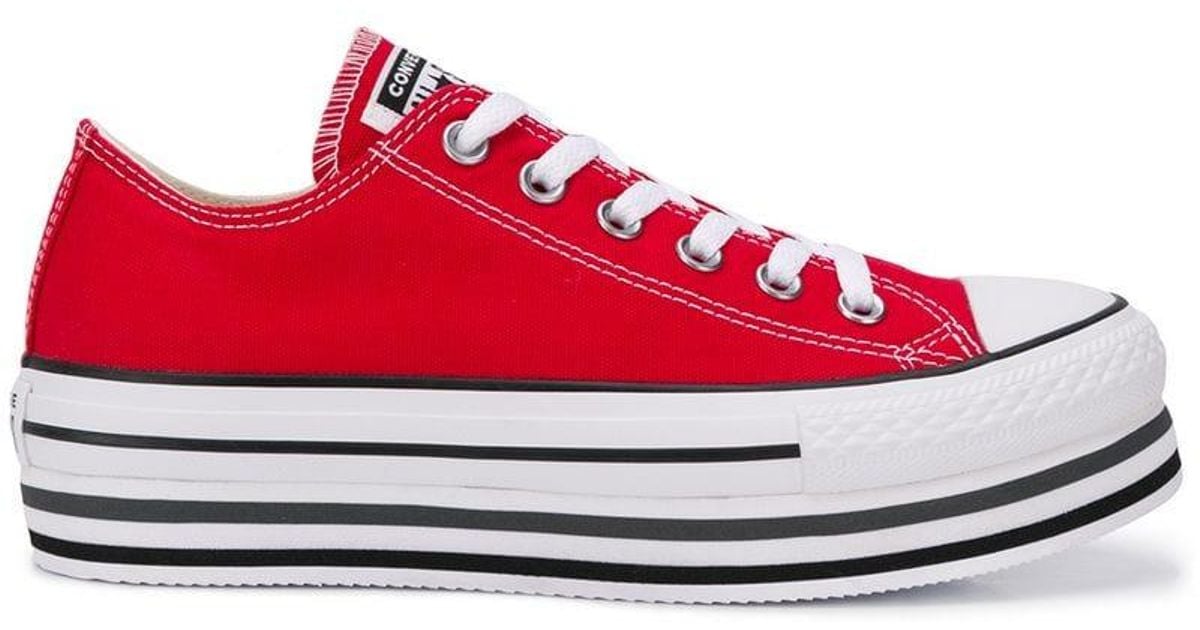 Converse Platform All Star Sneakers In Red Lyst