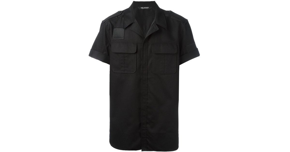 black military shirt mens