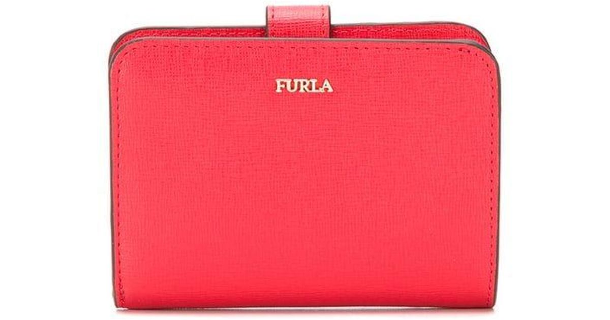 Furla Logo Card Wallet in Red Lyst