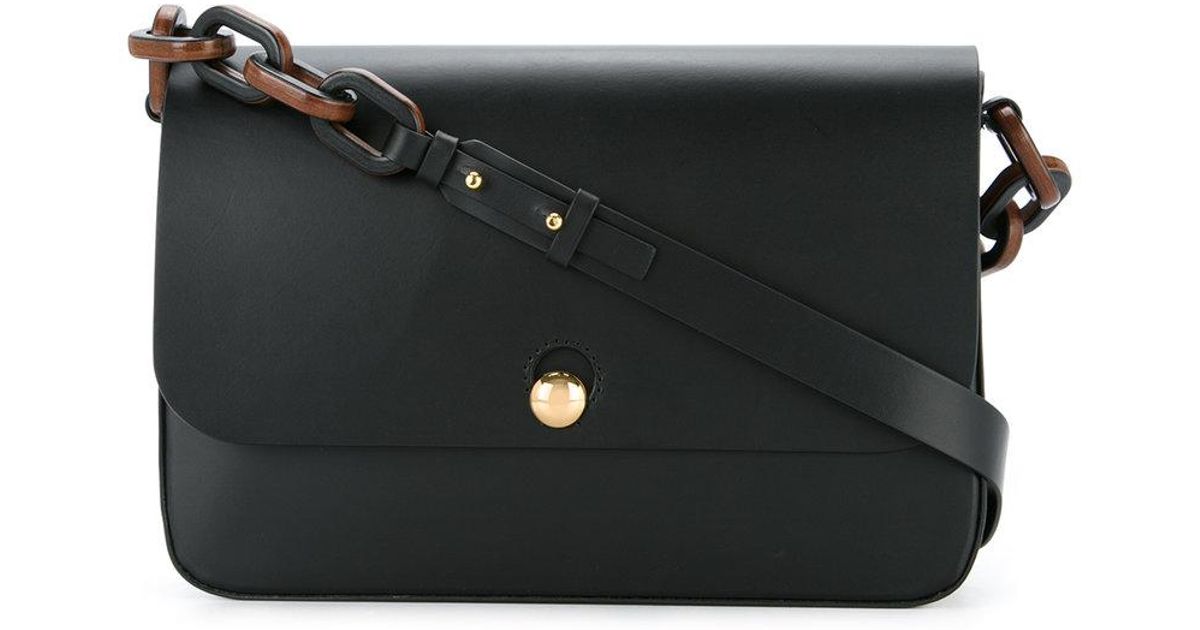 Sophie Hulme Black Large Spring Shoulder Bag