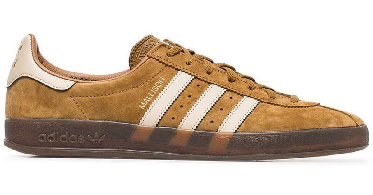 Adidas Mallinson Spzl Suede And Leather Sneakers In Brown For Men Lyst