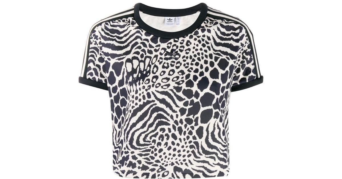 adidas Animal Print Tshirt in Black Lyst