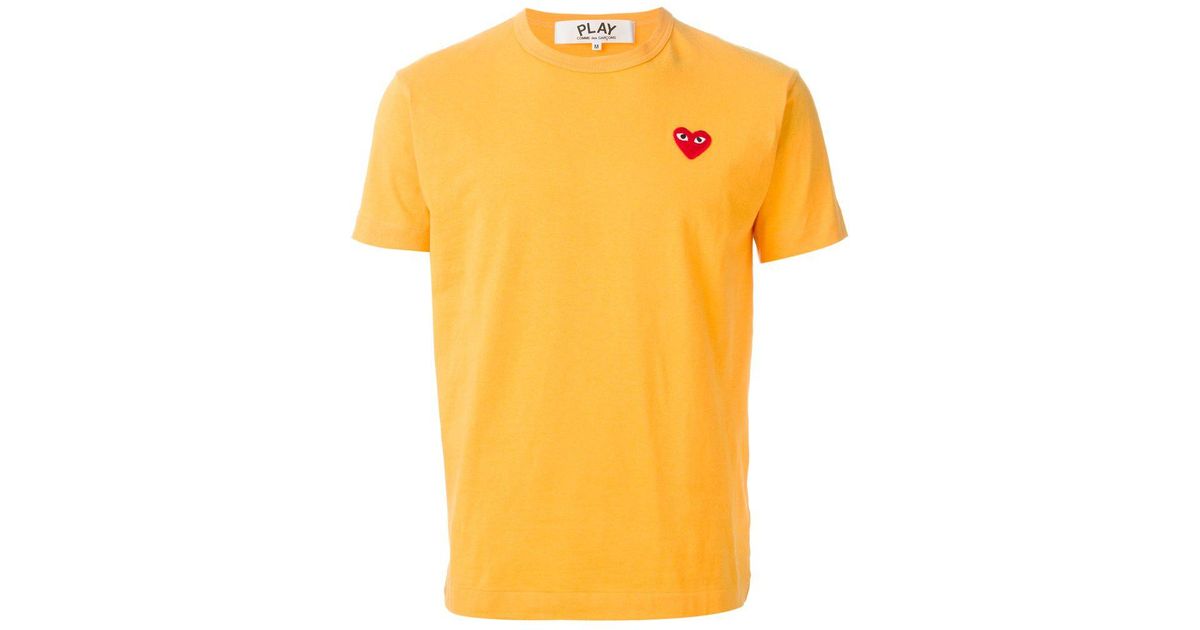 comme des garcons orange t shirt