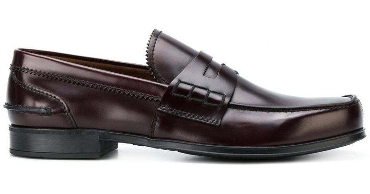 prada penny loafer brown