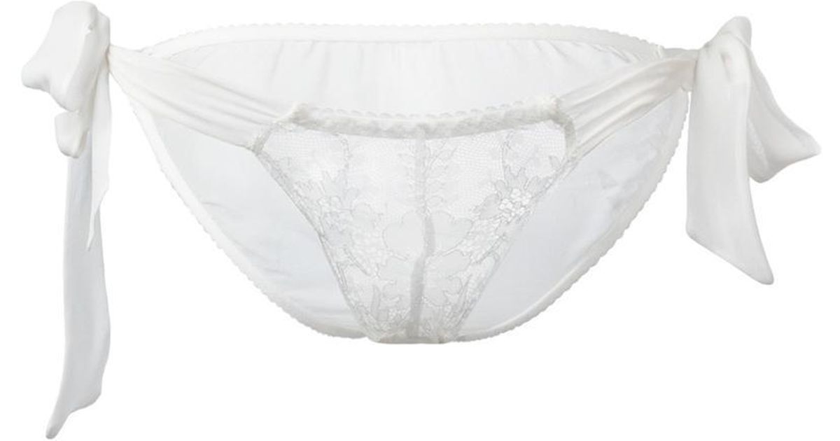 Lyst Gilda & Pearl Ava Tieside Knickers in White