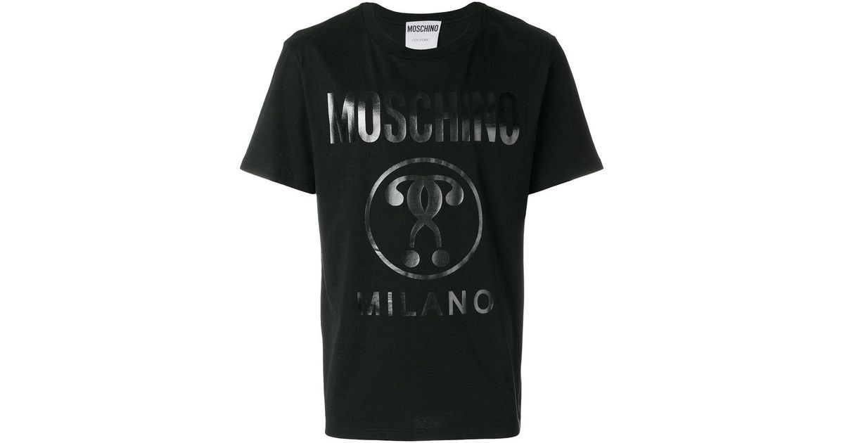 lyst moschino vinyl print t shirt in black for men