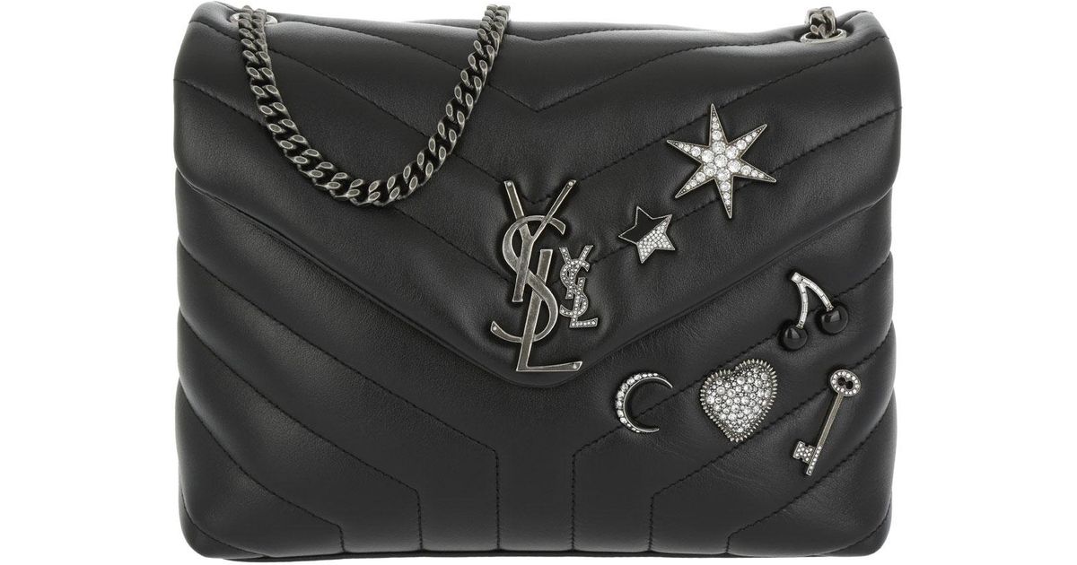 Saint Lau Ysl Loulou Embellished Crossbody Bag Black In Lyst
