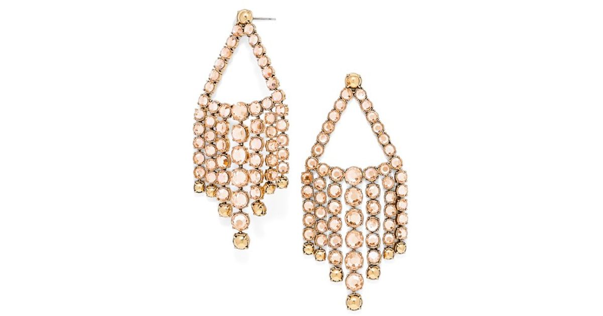 Lyst Baublebar Diana Chandelier Earrings Champagne Antique Lyst Baublebar Diana Chandelier Earrings Champagne Antique Gold In Metallic