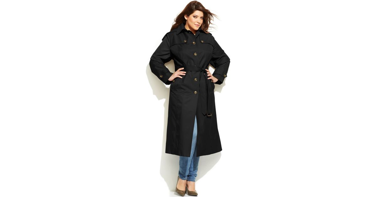 London Fog Double Collar Belted Trench Coat Regular Pee Gallery