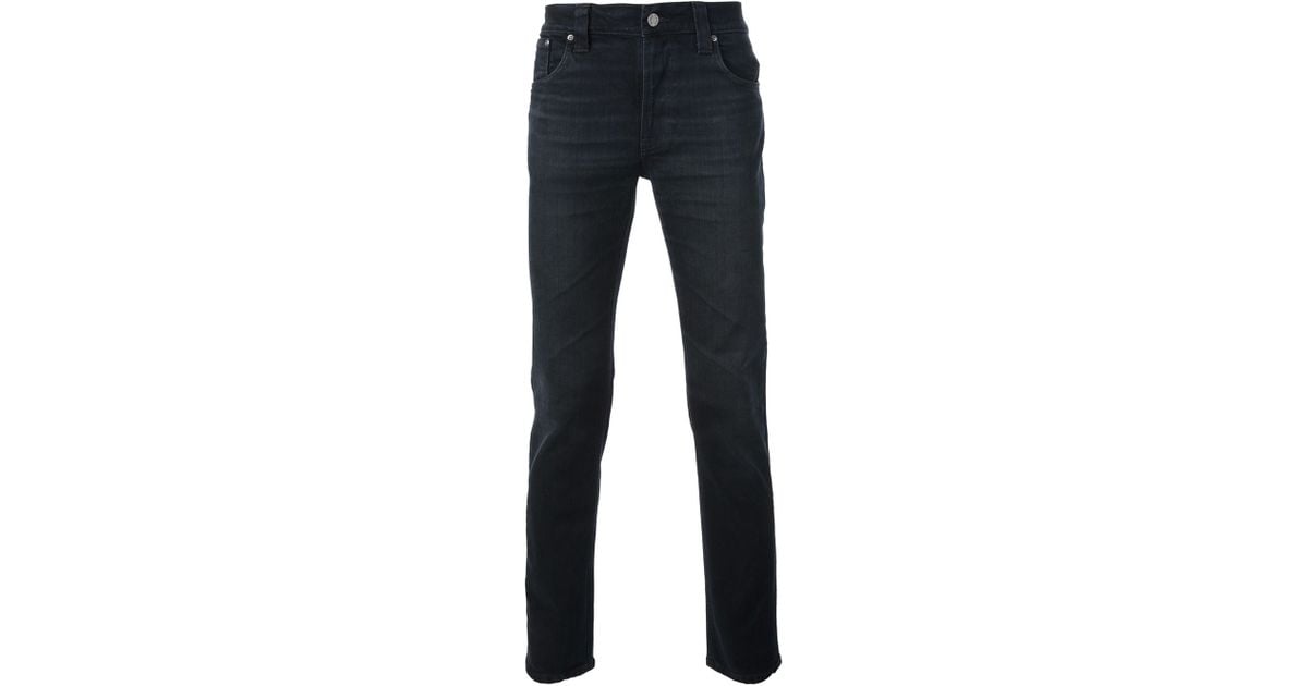 Nudie jeans Straight Leg Jeans in Black for Men