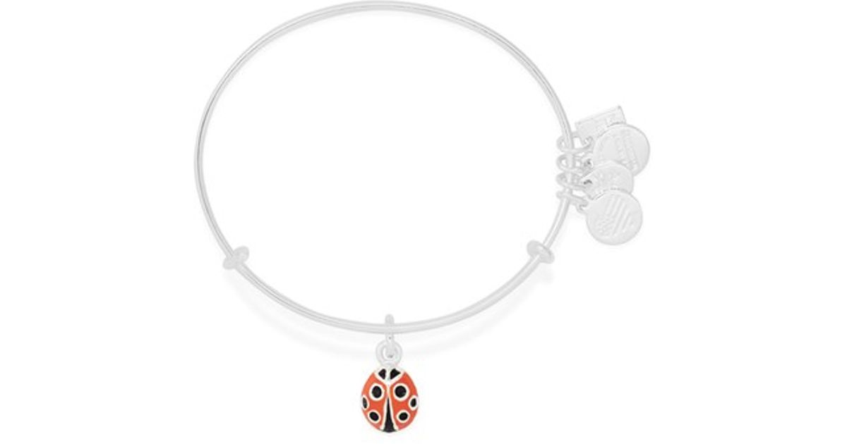 Lyst Alex And Ani Expandable Ladybug Charm Bracelet In Metallic