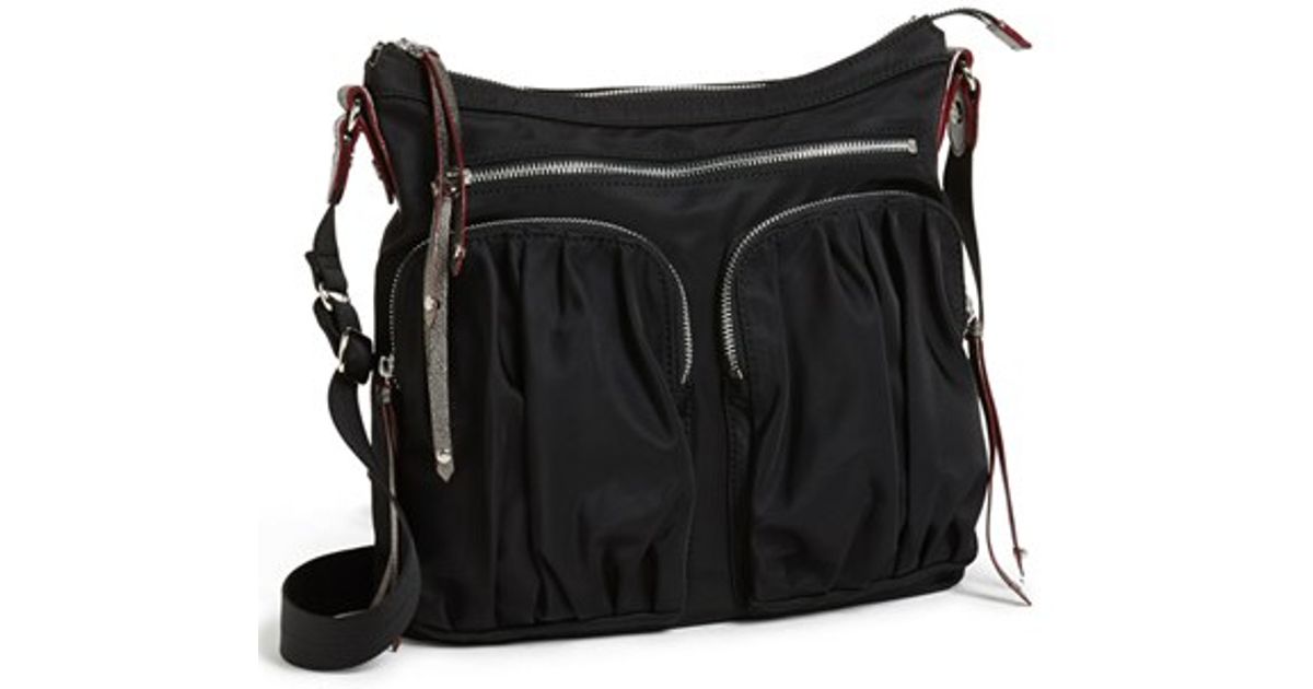 Mz wallace 'mia' Bedford Nylon Crossbody Bag in Black (BLACK BEDFORD