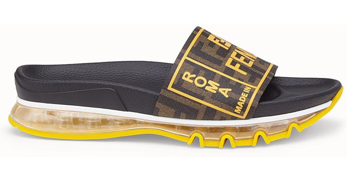 fendi brown slides