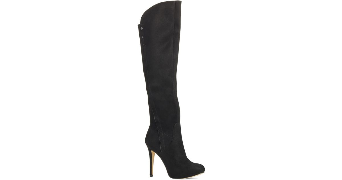 Lyst - Guess Enesta Heeled Boots in Black