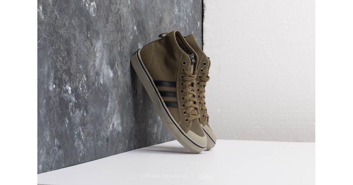 Lyst adidas Originals Adidas Nizza Hi Olive carga / CORE negro Lyst adidas Originals Adidas Nizza Hi Olive carga / CORE negro