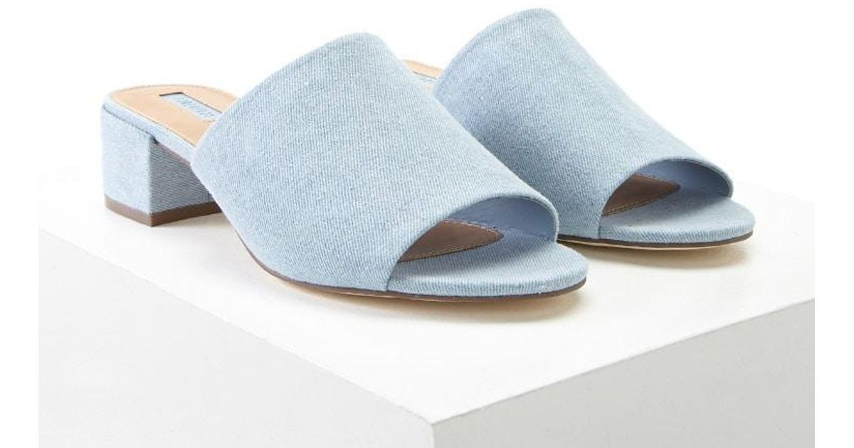 Forever 21 Denim Mules , Light Blue in Blue Lyst