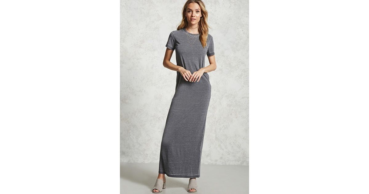 grey t shirt maxi dress