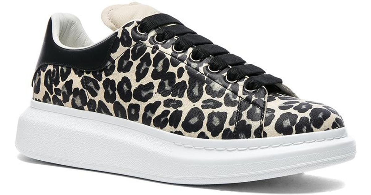 alexander mcqueen oversized leather platform sneakers